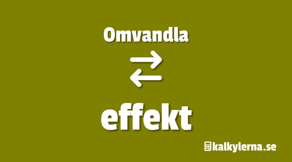 Omvandla effekt Omvandla Effekt